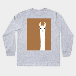 LLAMA ALPACA PORTRAIT #9 Kids Long Sleeve T-Shirt